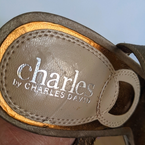 Charles david formal crystal embellished bow peep toe heels 8 - Picture 4 of 13